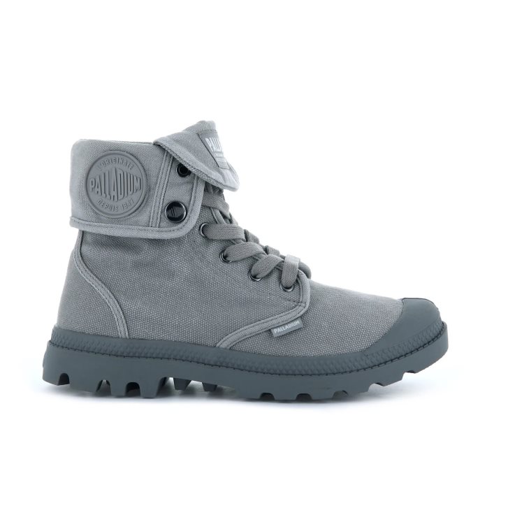 Palladium Baggy Men\'s Boots Dark Grey | UK T527-RJD